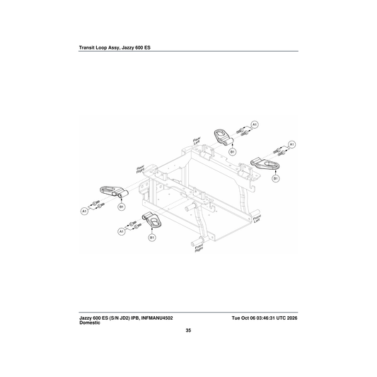 Pride Mobility HDW142810 screw socket head m10 x 50 pvtp parts diagram