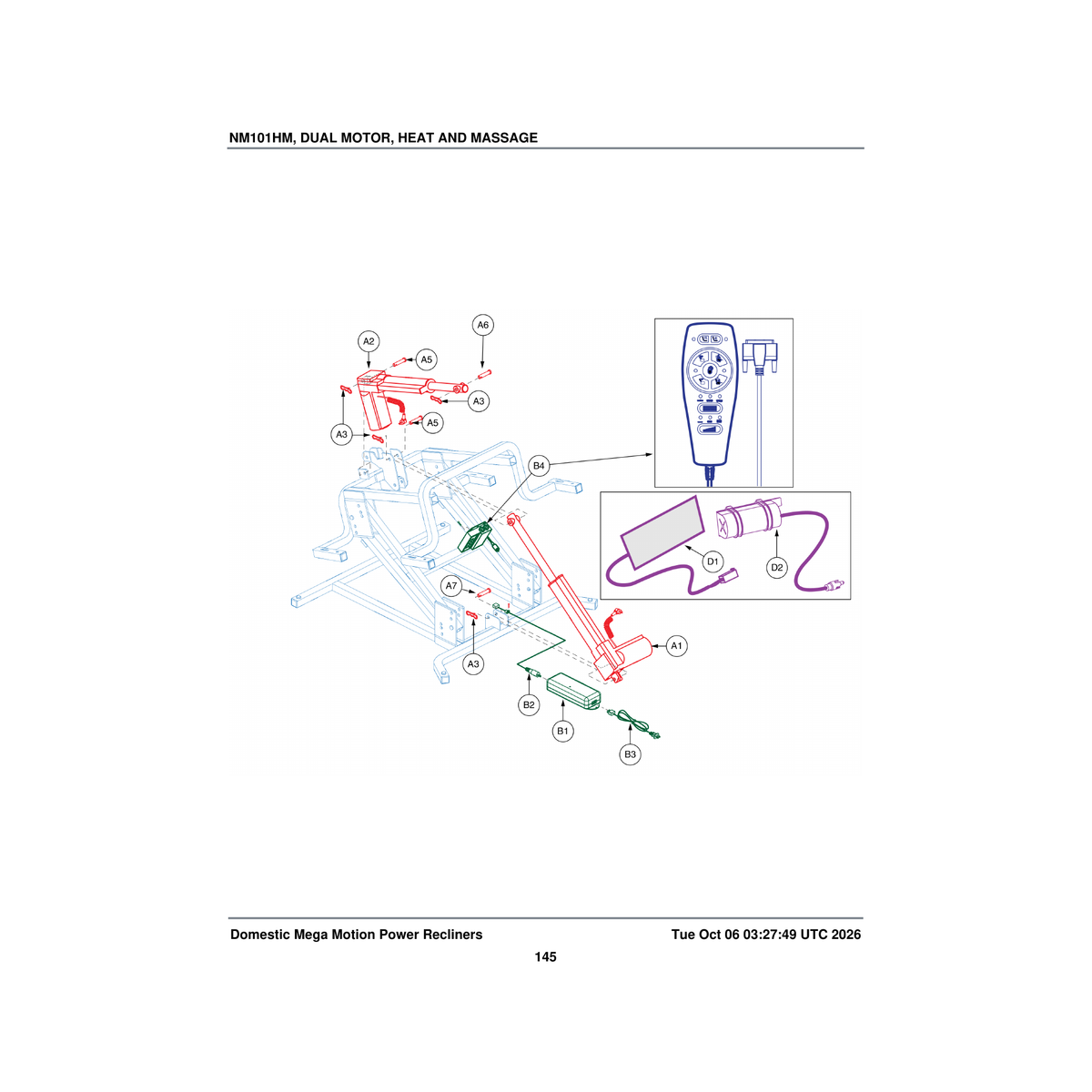 Pride Mobility HDW1610589 screw wood 1/2 inch with 5/16 inch hex head parts diagram