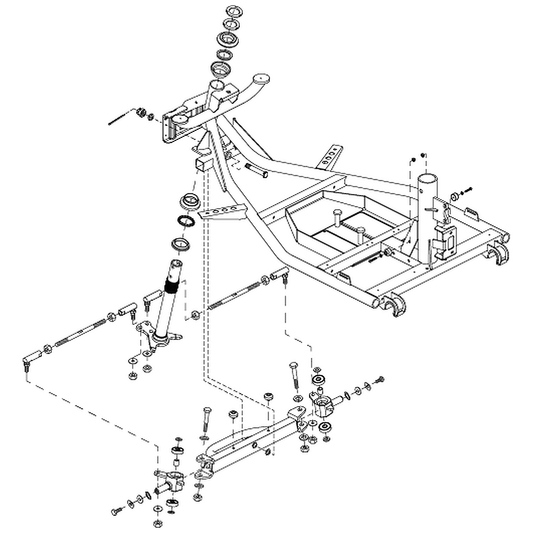 Pride Mobility (KIT1800752), 10 inch front frame kit for 4-wheel VA Victory 10 power seat scooters.