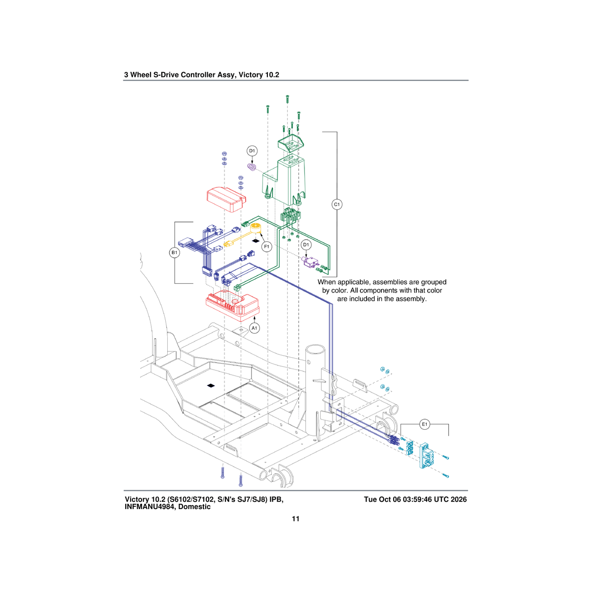 Pride Mobility KIT1801315 s-drive kit assembly parts diagram