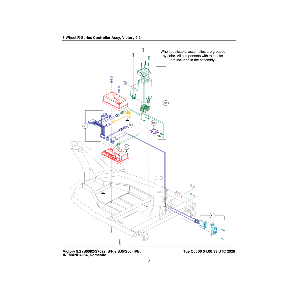Pride Mobility KIT1801316 r-series kit assembly parts diagram