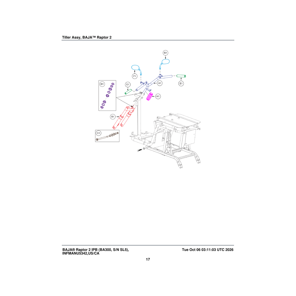Pride Mobility KIT2001454 kit bearing/race parts diagram