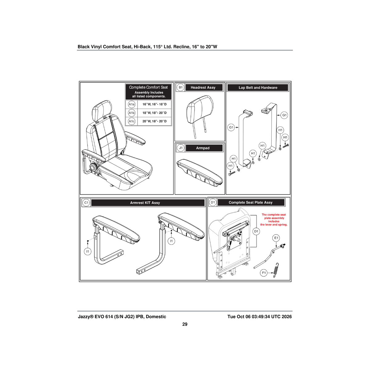 Pride Mobility KIT2403725 kit assembly extended left and right armrest parts diagram