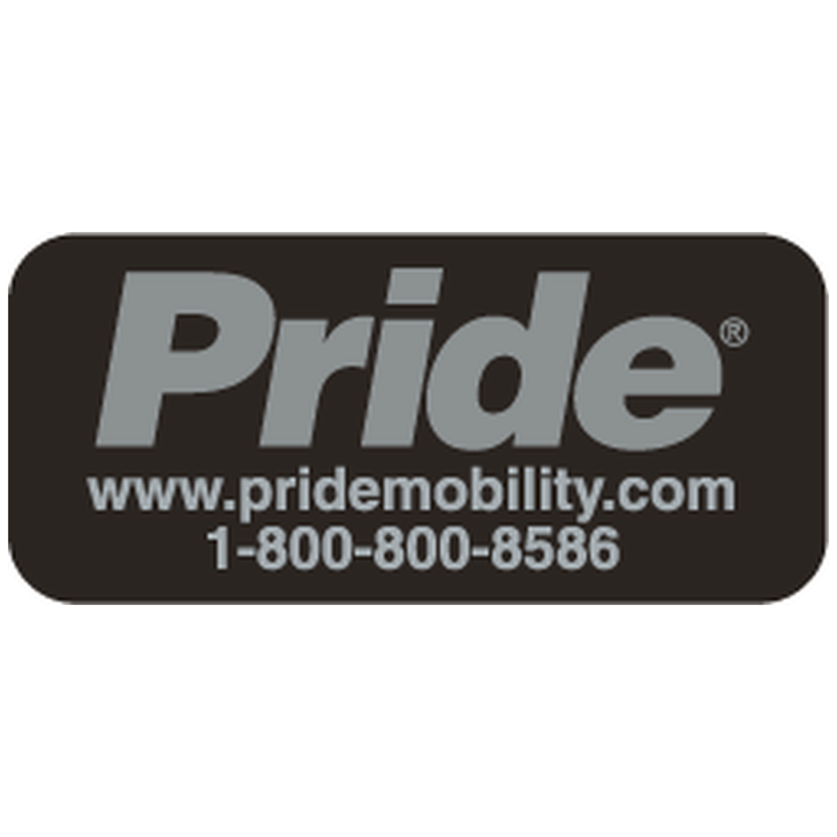 Pride Mobility LAB146442 decal aesthetic pride website/phone number rear