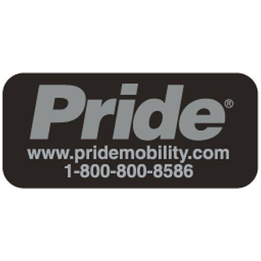 Pride Mobility LAB146442 decal aesthetic pride website/phone number rear