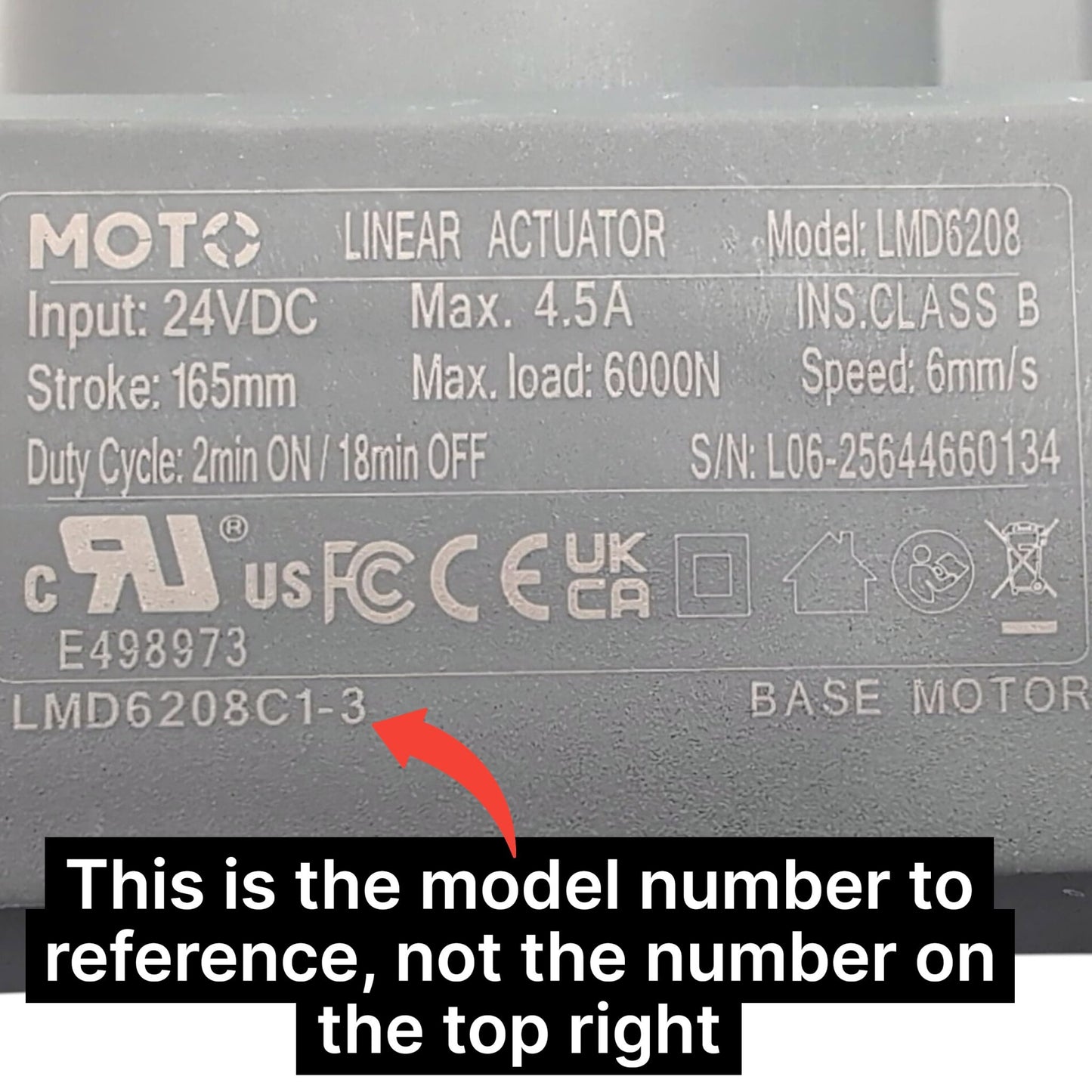 Pride Mobility | LMD6208C1-3 | MOT2302982 | Lift Recliner Chair Base Motor
