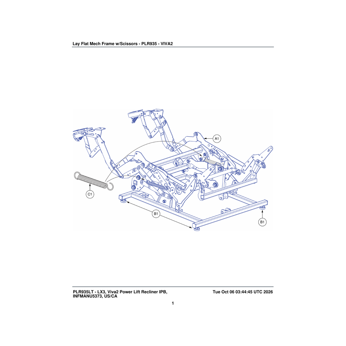 Pride Mobility LLGCHRM1008 leveling leg 2 inch x3/8 inch metal radiance lt parts diagram