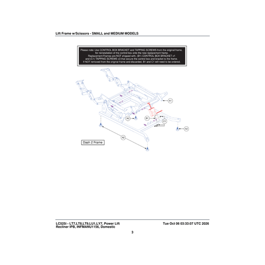 Pride Mobility MEC147097 hardware boost bracket control box bracket parts diagram
