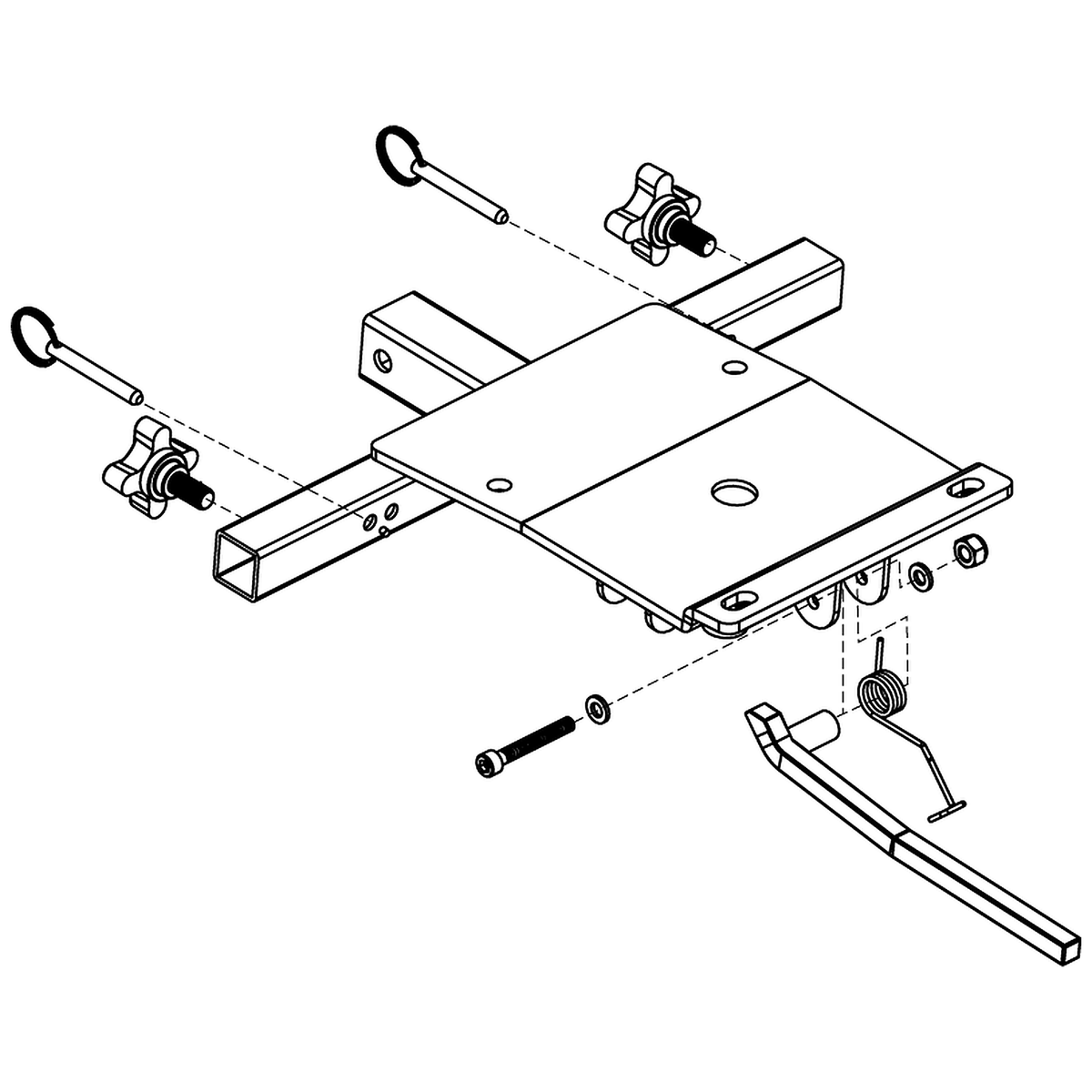 Pride Mobility (MEC152067), Go-Go seat plate assembly.