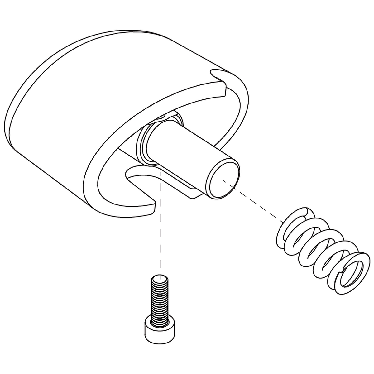 Pride Mobility (MEC1703628), tiller lock knob assembly for Go-Go and Rascal scooters.