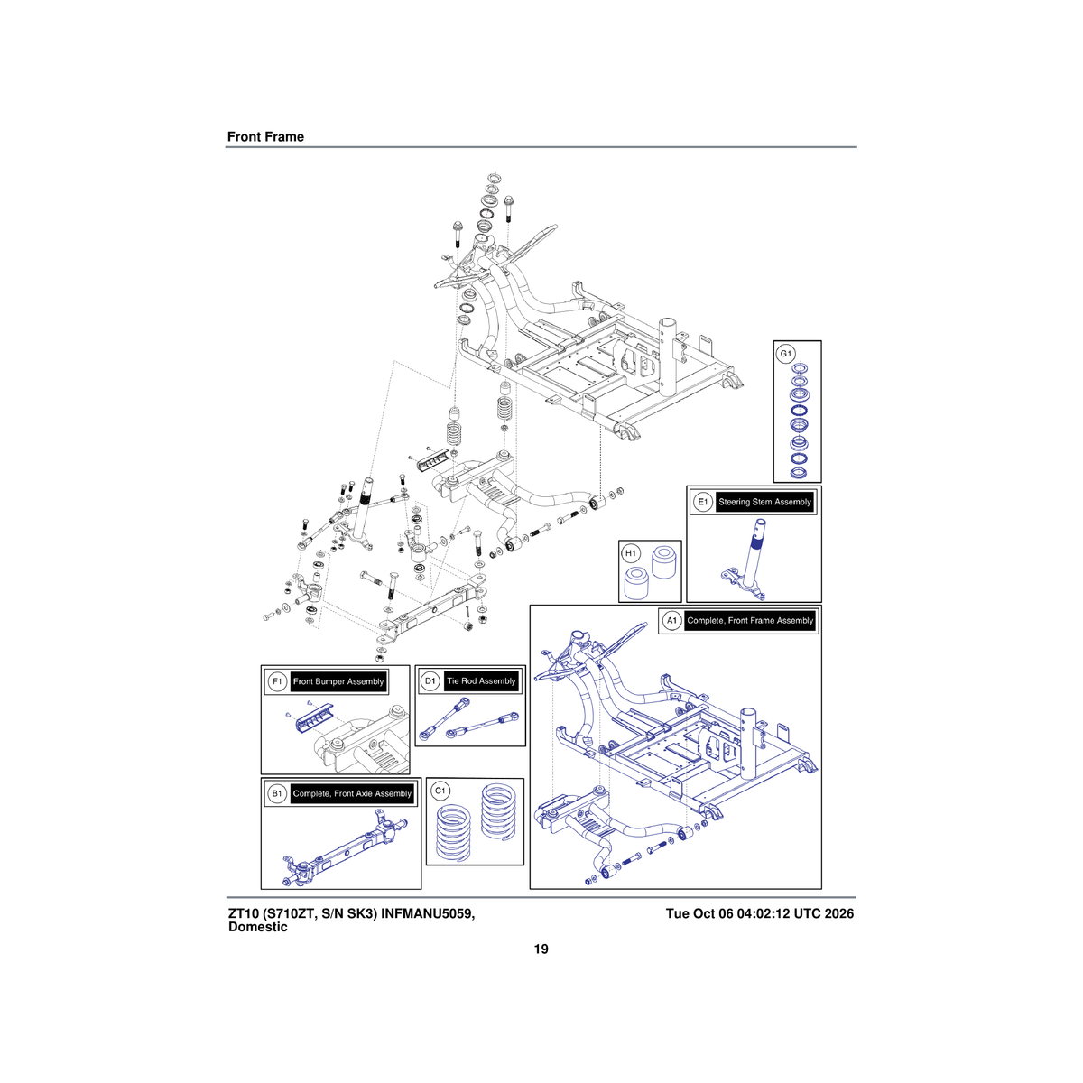 Pride Mobility MEC1712899 tie rod assembly parts diagram