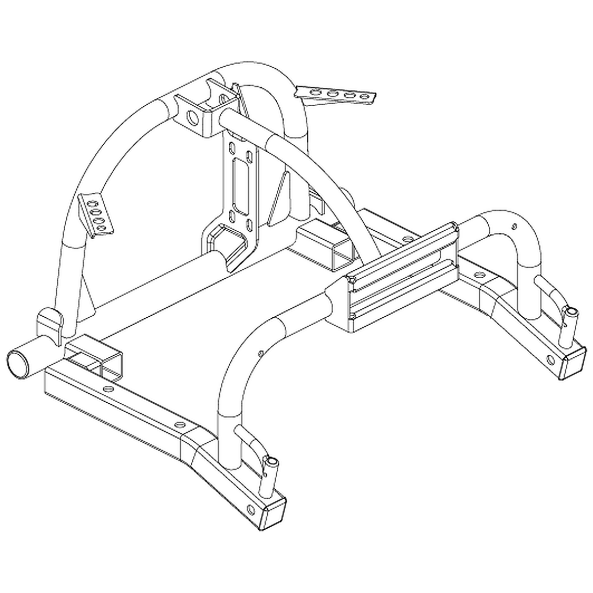 Pride Mobility (MEC1713819), rear frame assembly for 4-wheel VA Victory 10 scooters.