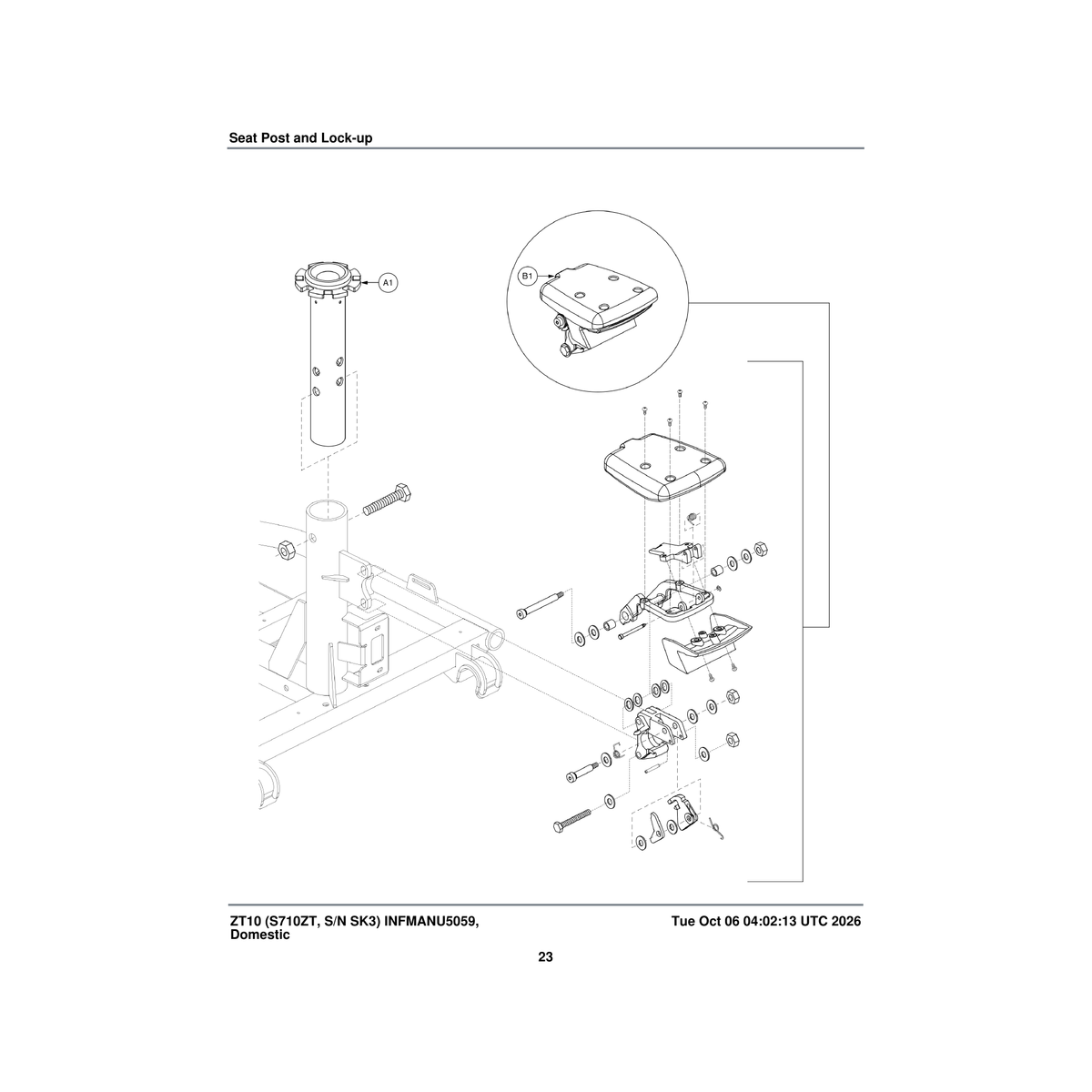 Pride Mobility MEC1810180 lock-up release handle assembly zt-10 parts diagram
