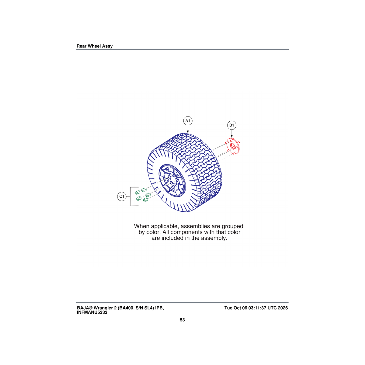 Pride Mobility MEC1810215 rear wheel hub mechanical assembly parts diagram