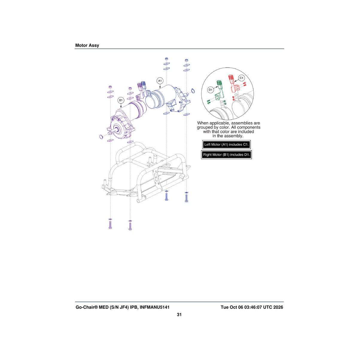 Pride Mobility MEC1902500 freewheel lever assembly left parts diagram