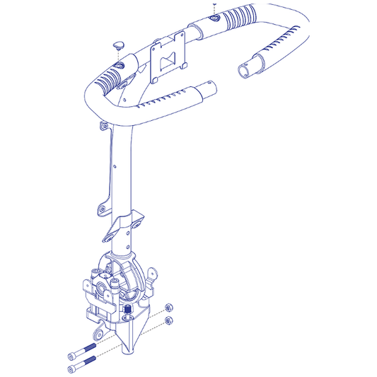 Pride Mobility (MEC1909716), Pride parts diagram of the tiller mechanical lock assembly showing the delta tiller assembly with tilt lever, item A1.