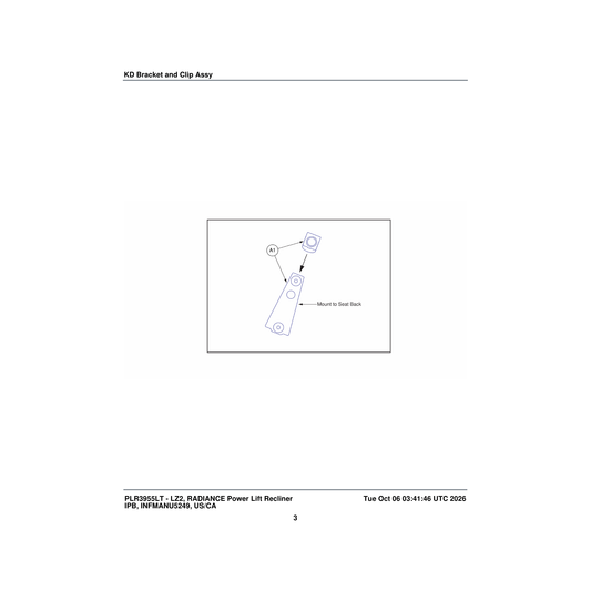Pride Mobility MEC2006895 with hardware kd clip assembly parts diagram