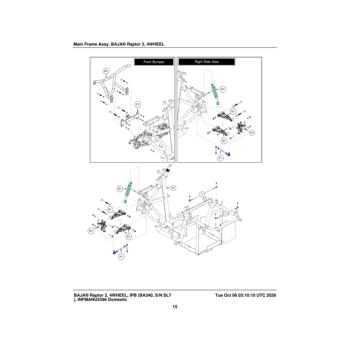 Pride Mobility MEC2204948 a-arm assembly parts diagram