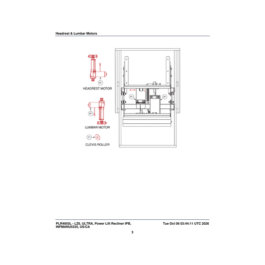 Pride Mobility MEC2302637 clevis roller parts diagram