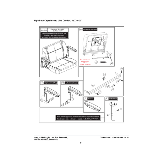Pride Mobility MEC2500687 release lever weldment parts diagram
