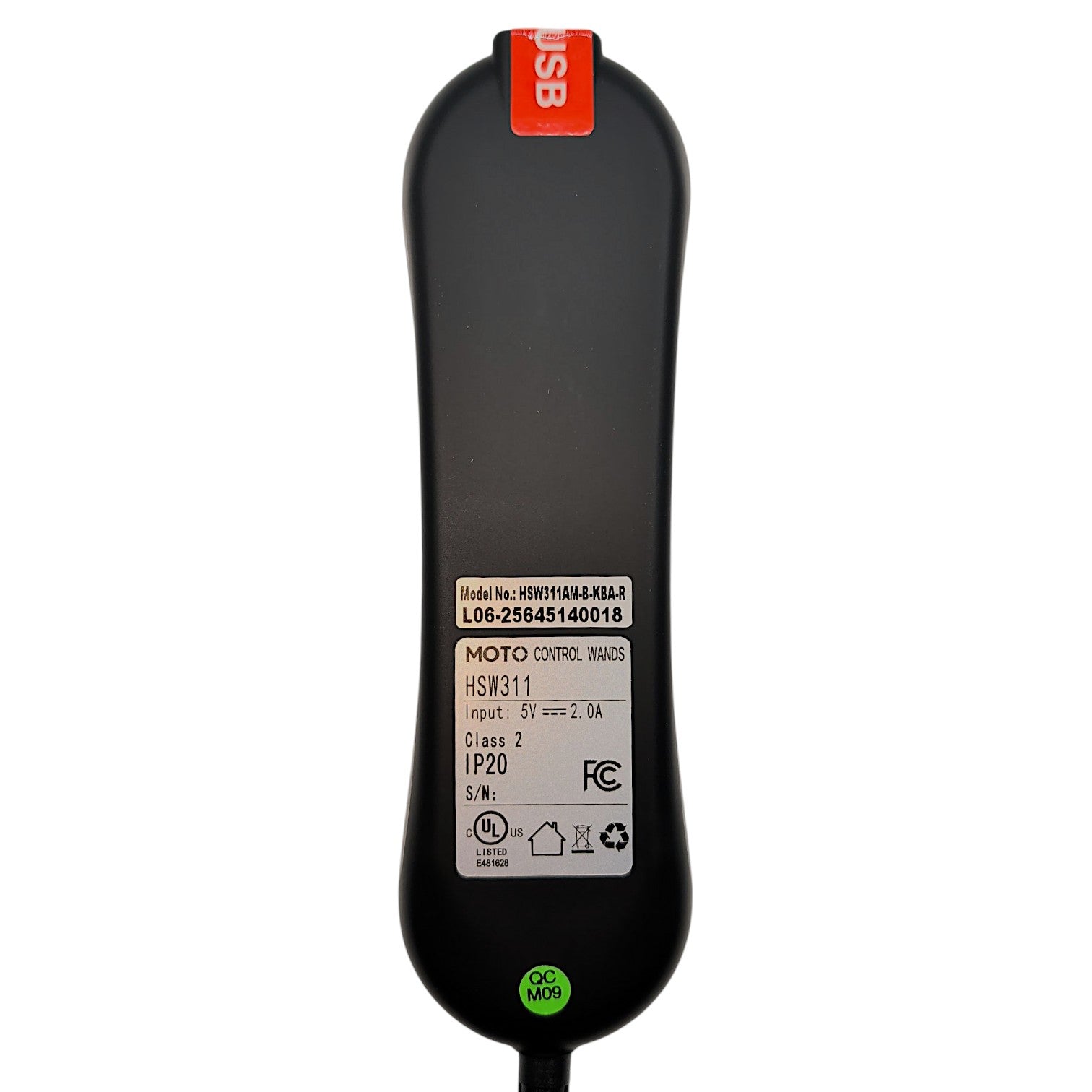 back of remote hand control