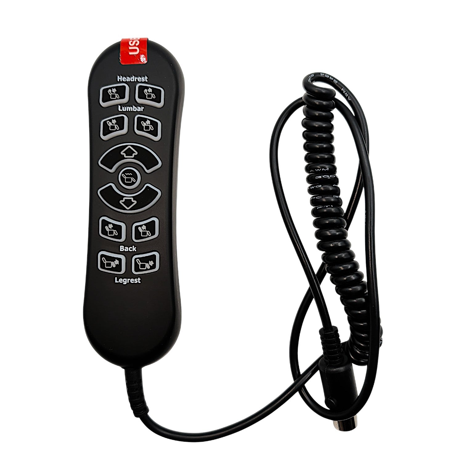 remote hand control with cable wound up