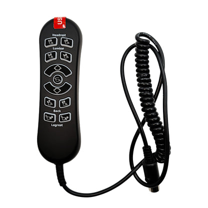 remote hand control with cable wound up