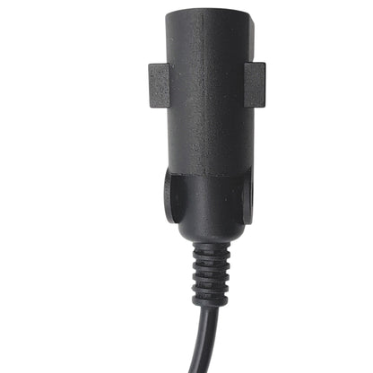 top view of the female 2-pin connector with clamp