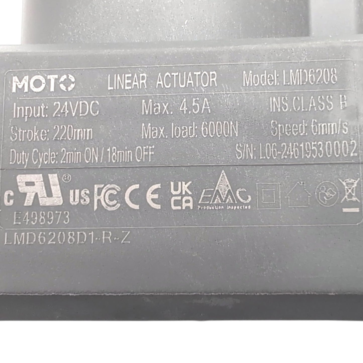 Pride Mobility/Mega Motion MOT150003/MD6208D1-R-Z Lift Recliner Slave Motor