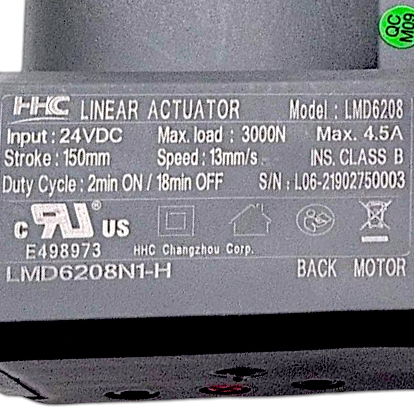 Pride PLR-3955 Viva-Lift Radiance LMD6208N1-H Back Motor - Blue Connector - MOT2007409