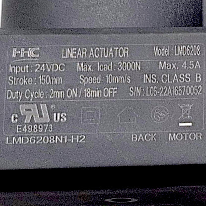 Pride Mobility / Mega Motion  LMD6208N1-H2 Linear Actuator - Blue Connector - MOT2205151