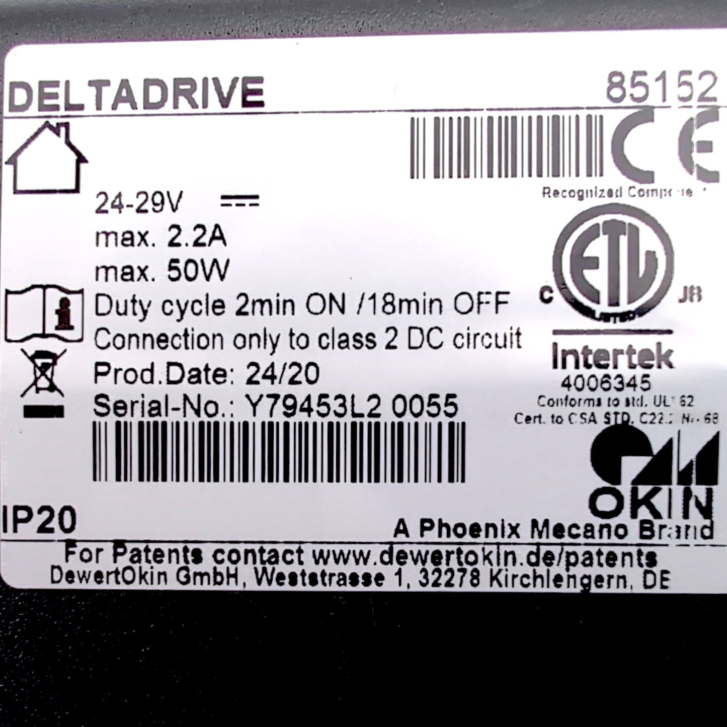 Pride Mobility Deltadrive 85152 Replacement Lift Recliner Motor - MOT1609899