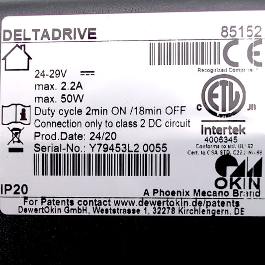Pride Mobility | Deltadrive 85152 | MOT1609899 | Lift Recliner Motor