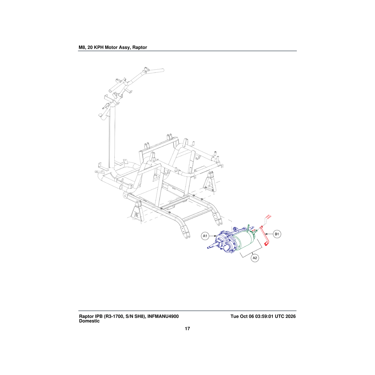 Pride Mobility MOT1909674 long shaft motor assembly tapered shaft 20 kph mts m8 parts diagram