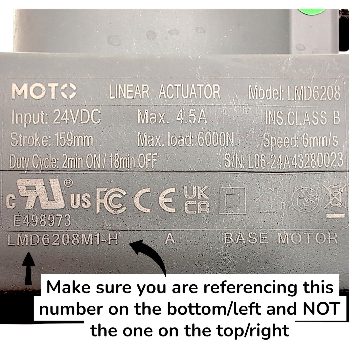 Pride Mobility | LMD6208M1-H | MOT2007410 | Lift Recliner Chair  Base Motor