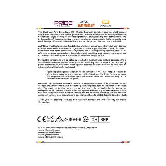 Pride Mobility MOT2205152 motor headrest motor with hall censor lift with hardware parts diagram
