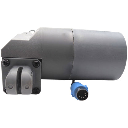 back view with gear clevis and blue 5-pin connector