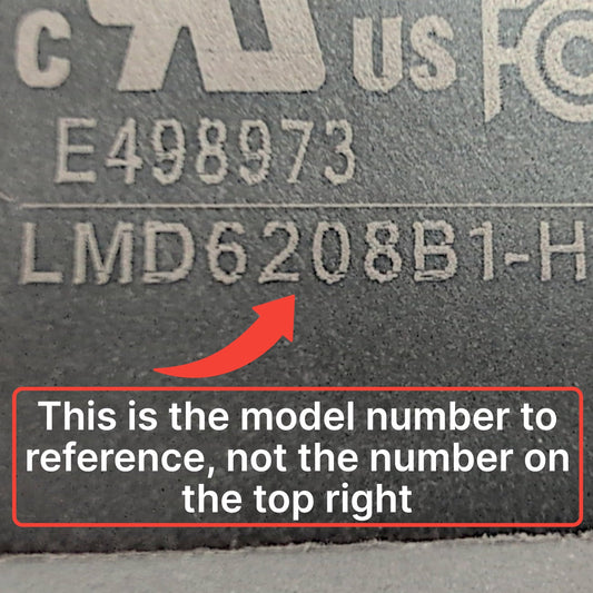 directions for finding the model number: LMD6208B1-H
