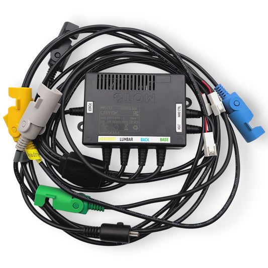 Control Box with all cables and connectors shown in a zoomed out view