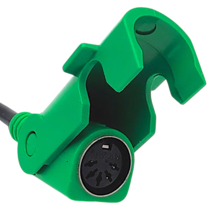 Green, Base, Female, 5-Pin Connector With Clamp