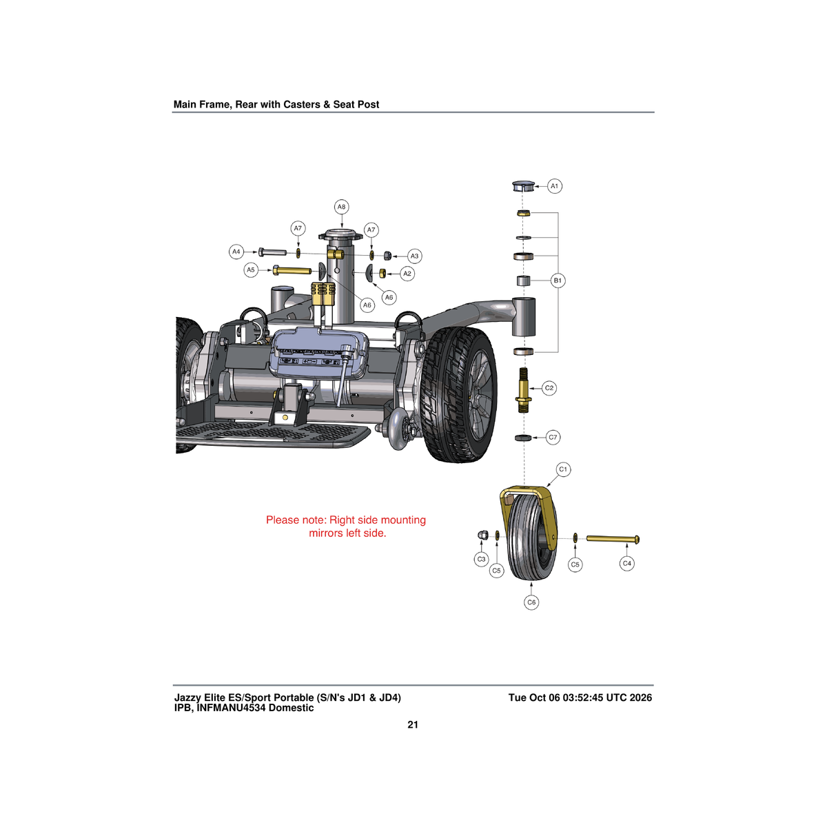 Pride Mobility NUTNJAM1023 nut jam pvtp .375-16 stl parts diagram