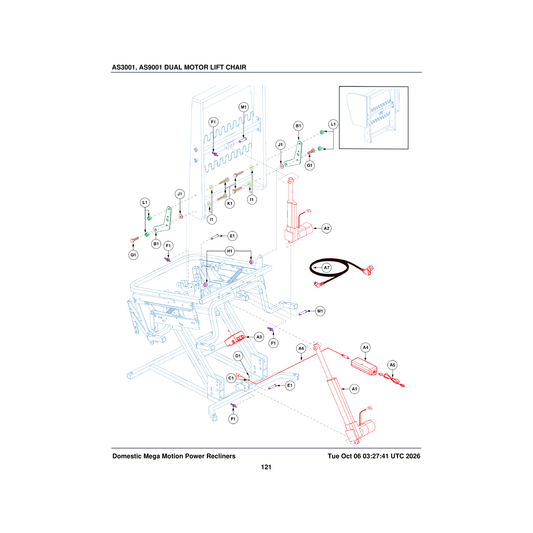 Pride Mobility PINCLEV1054 clevis pin zinc plated 9.5mm od x 43mm l parts diagram