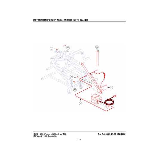 Pride Mobility PINSOTR1018 pin cotter 0.37 inch shaft x 1.25 inch overall length x parts diagram