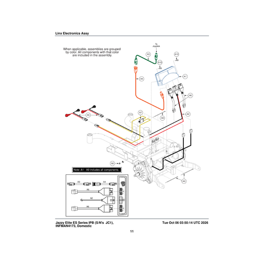 Pride Mobility PLSTIE1004 tiedown strap 200 lg plastic black spec no. 2106329-2-50-175-v2 parts diagram