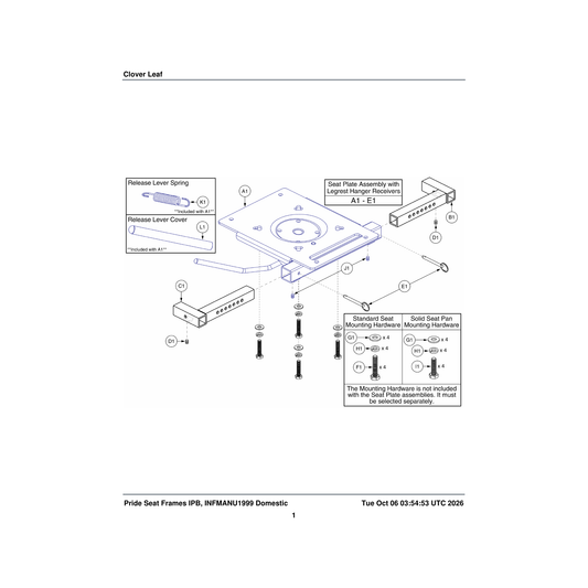 Pride Mobility PROHDLC1034 hand grip black vinyl .375id x 3 inch l parts diagram