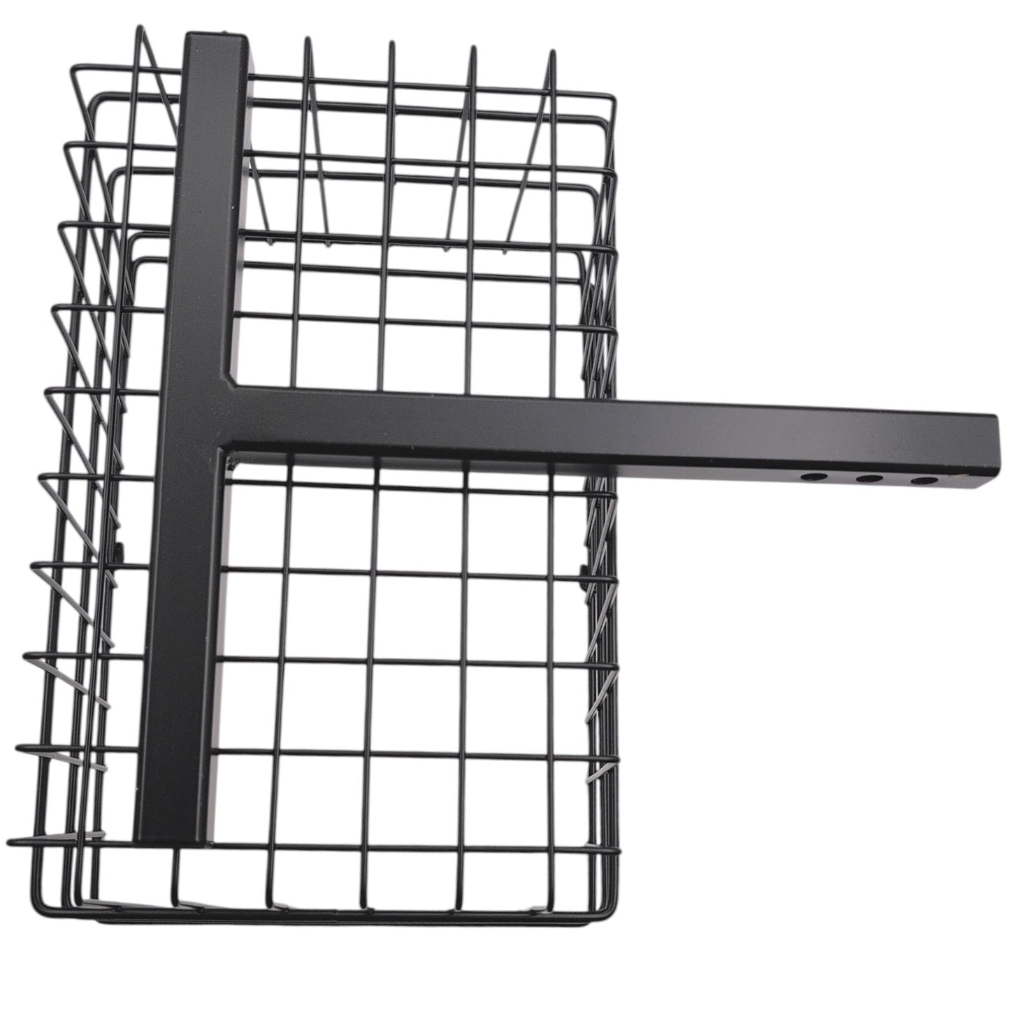 bttom view, closeup of the 1" x 1" bracket the installs into the scooter / power wheelchair