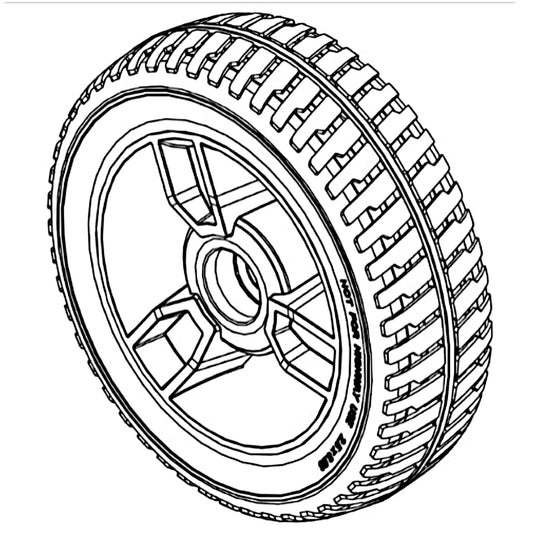 Pride Mobility Rear Drive Wheel 8 inch 3-Spoke - WHL1806960