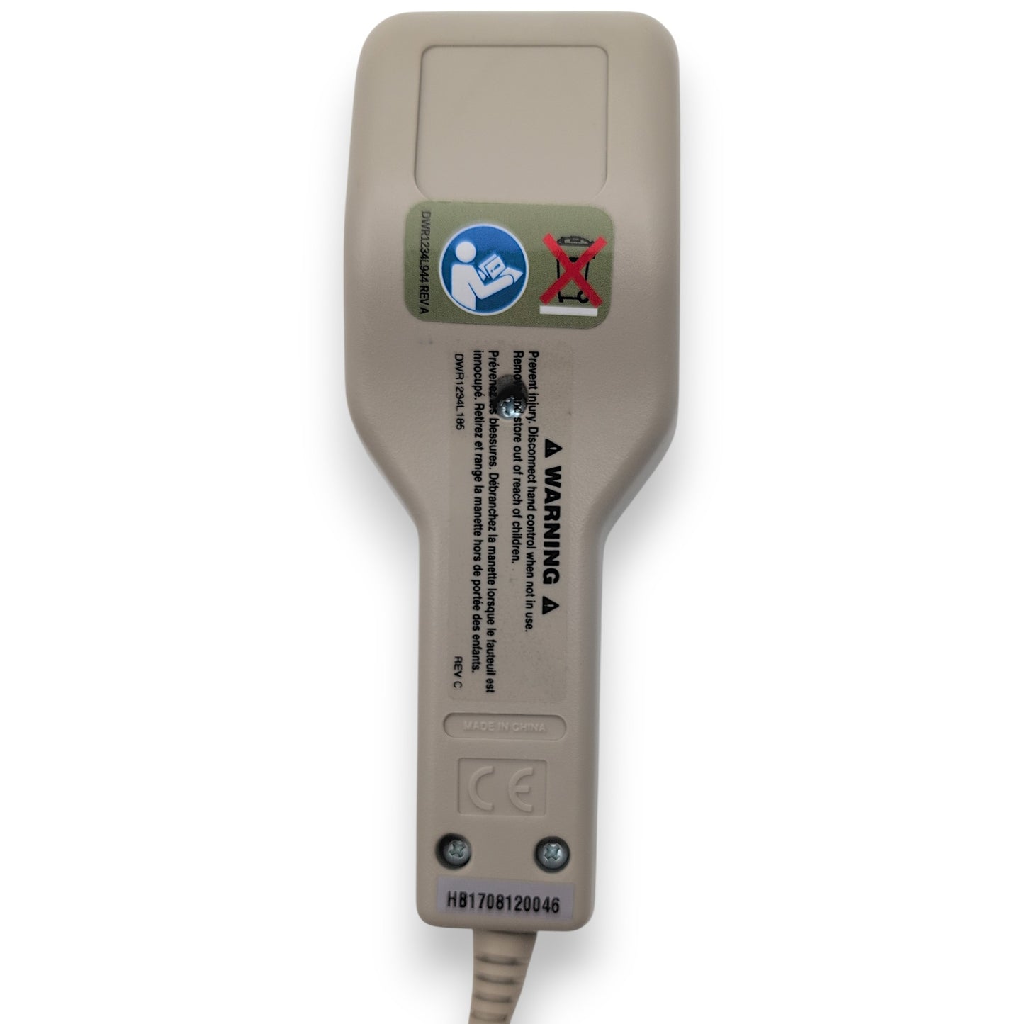 Pride Mobility Hand Control - ELEASMB1054 - (LL/LC660)(LL/LC670) Heat & Massage Remote