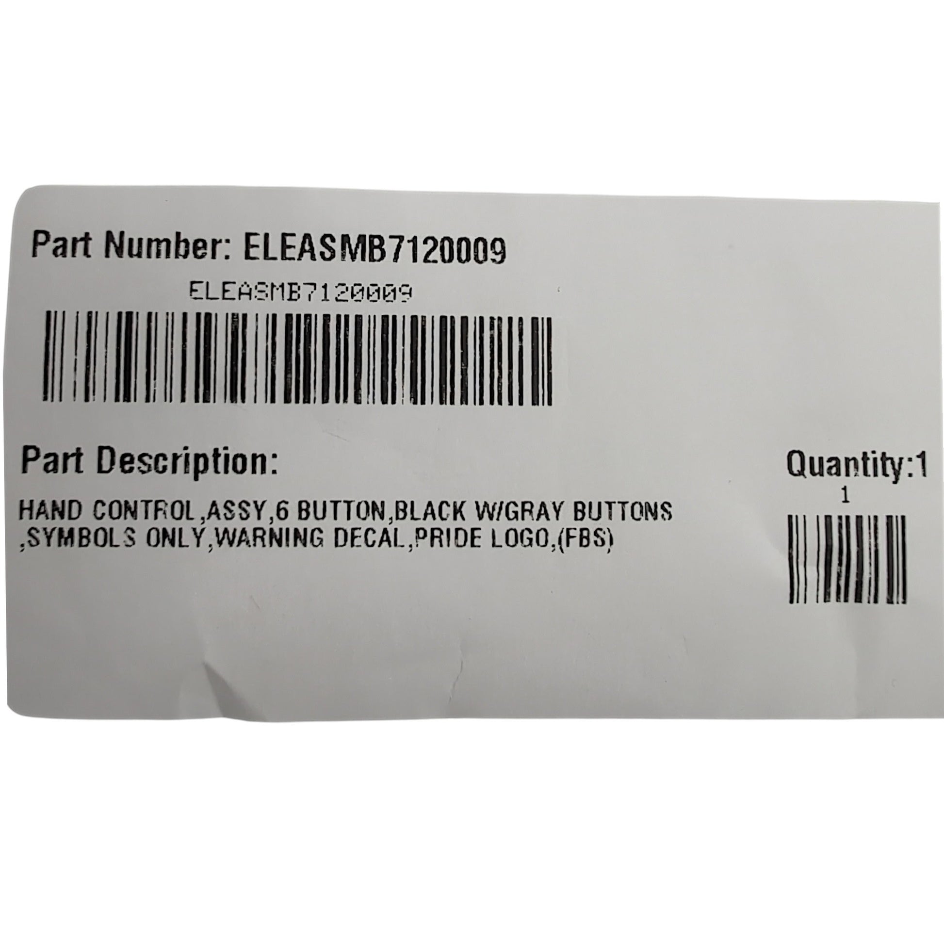 product label found on package