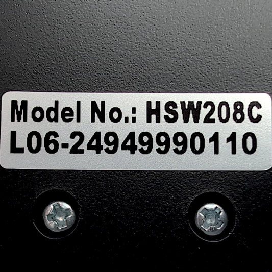 product label on back of remote. Shows Model number and serial number starting with L06